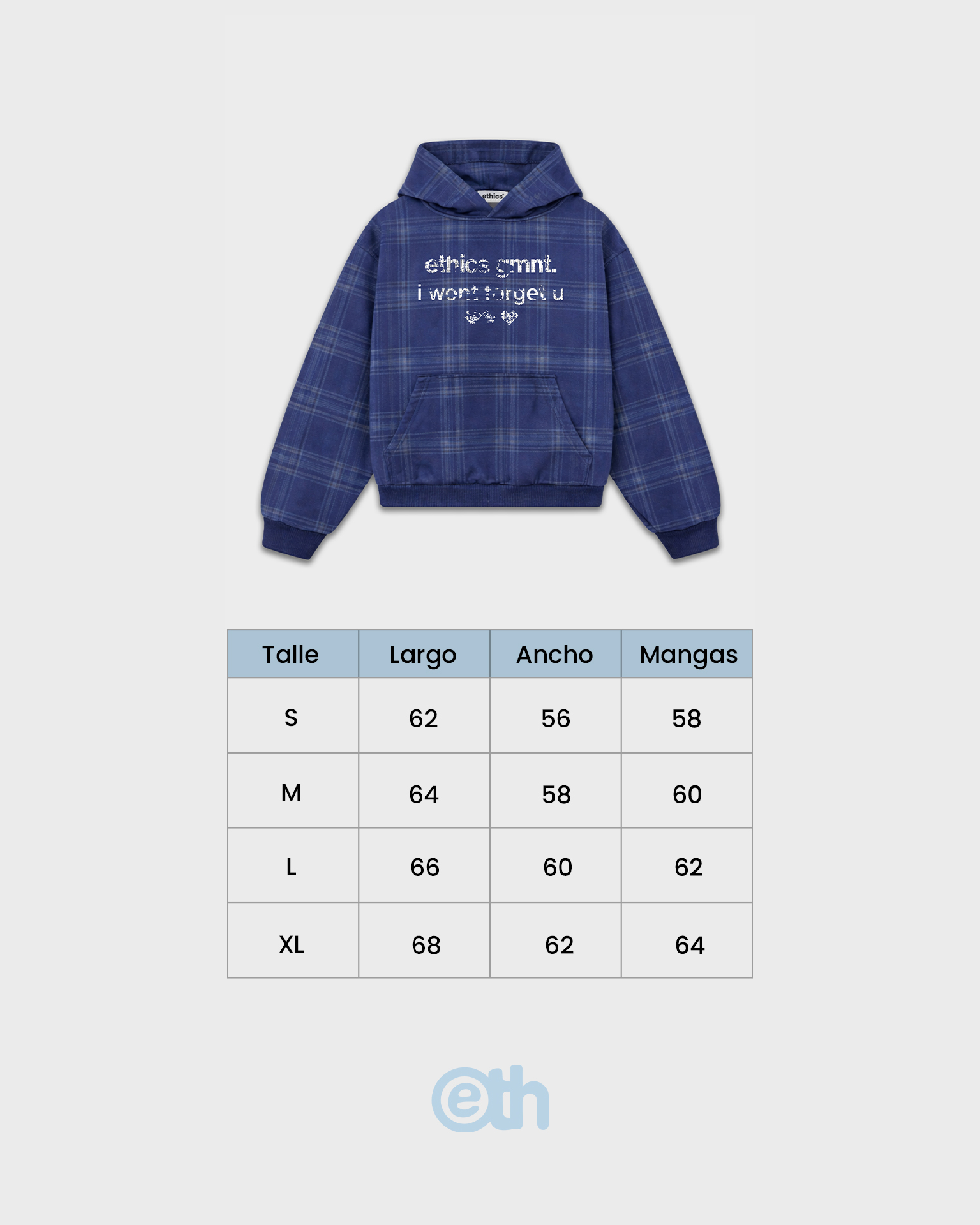 Tabla de talles Buzo Escoces